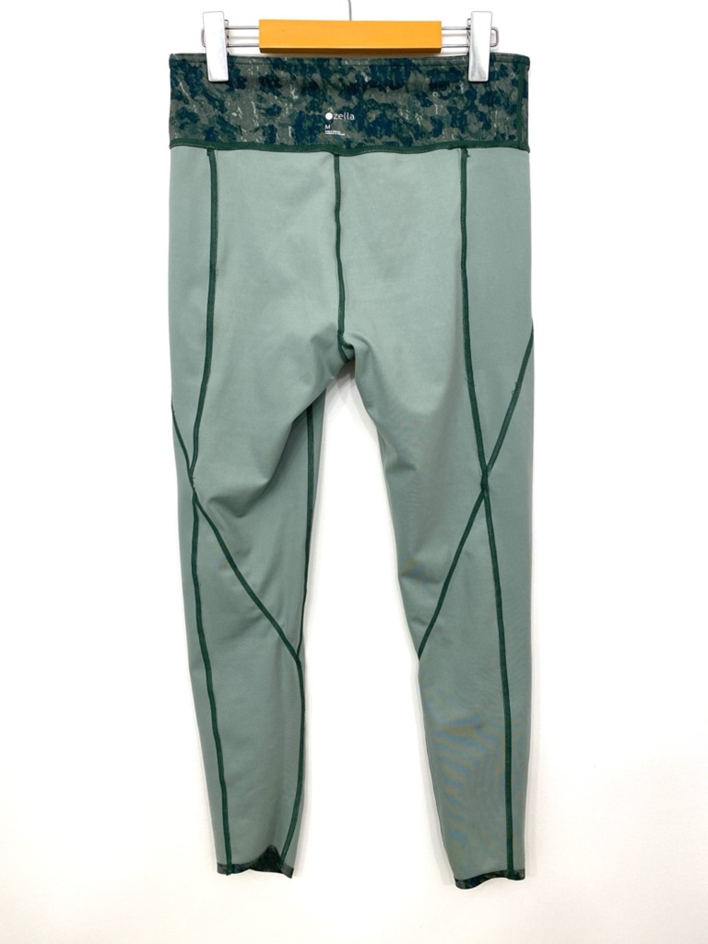 Zella High Rise Leggings Women’s M Green Navy Print Workout Yoga - Picture 5 of 14